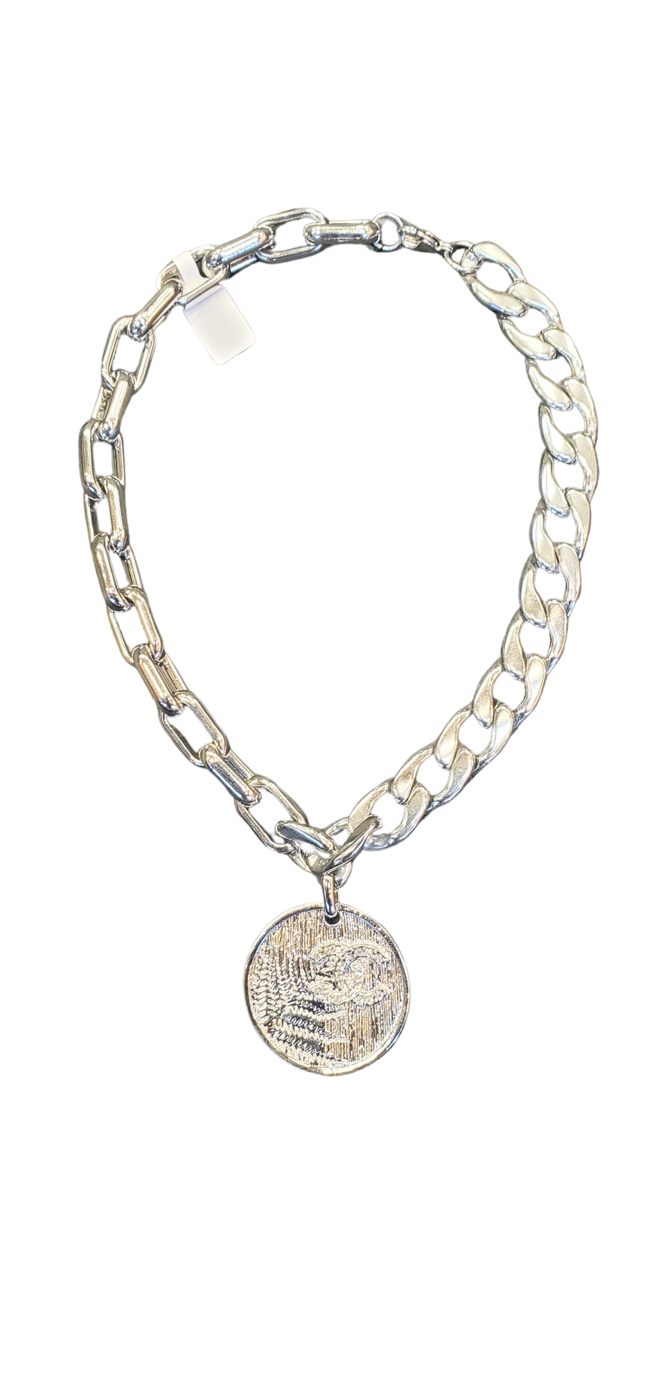 BoldSilver Chain With Chanel Pendant