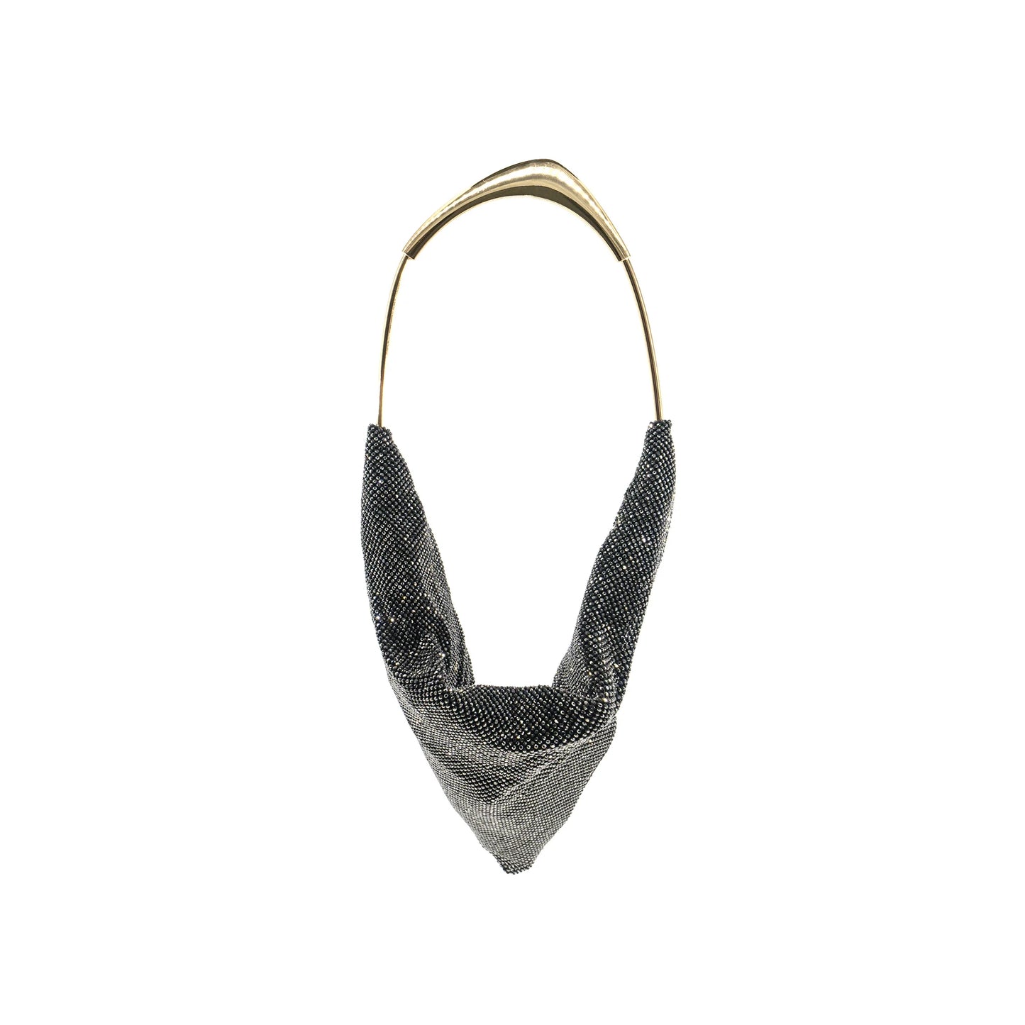 Triangle Rhinestone Metal Handbag