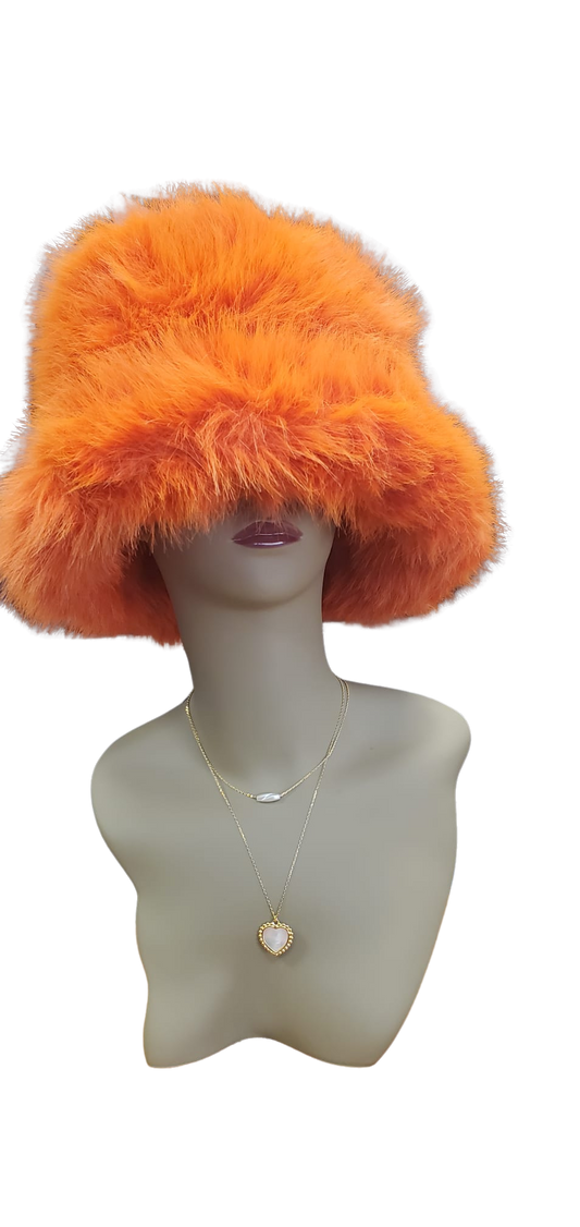 Orange Fur Hat