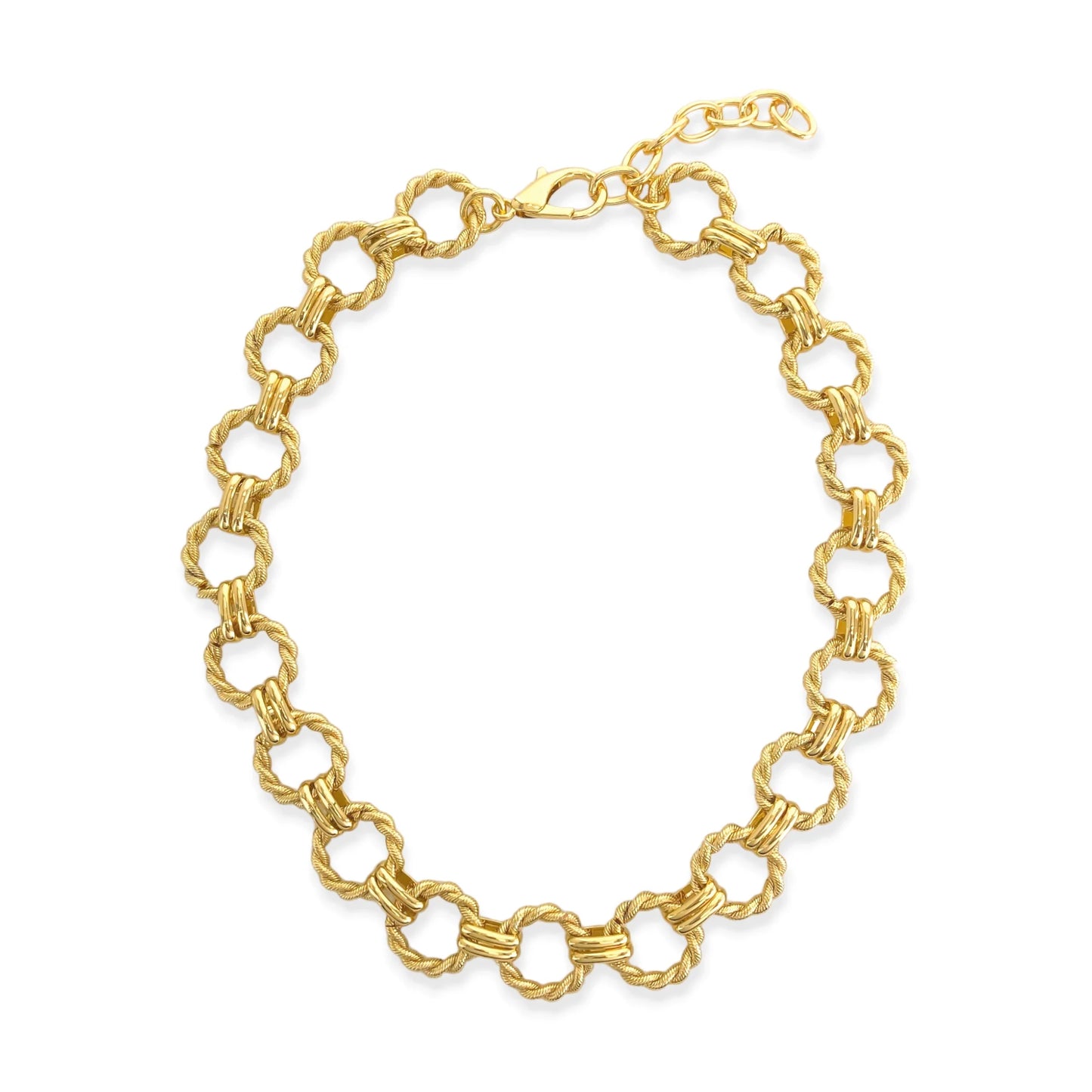 Twisted Gold Chain Necklace