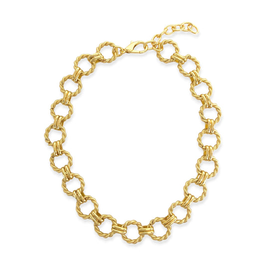 Twisted Gold Chain Necklace