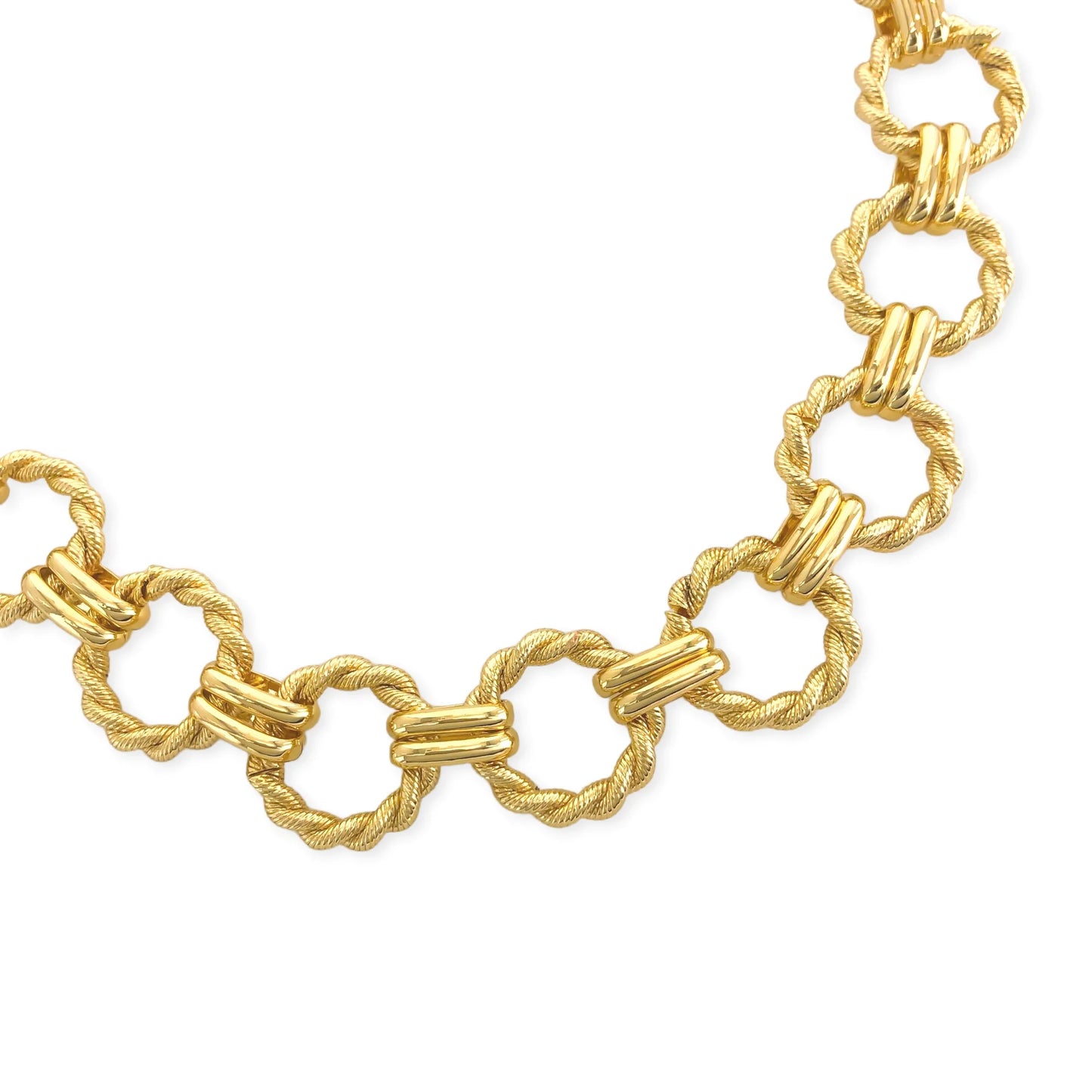 Twisted Gold Chain Necklace