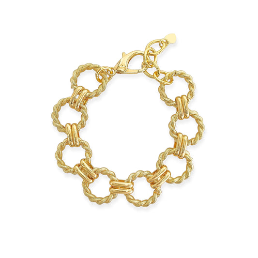 Twisted Gold Chain O Bracelet